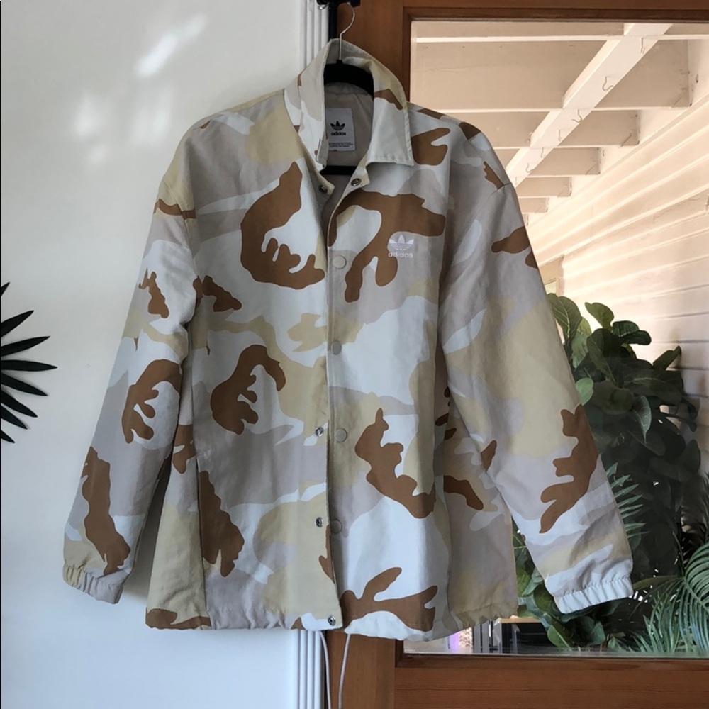 Adidas camo print wind breaker jacket